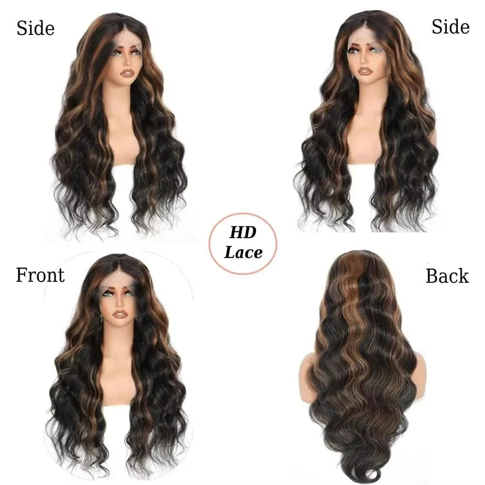 5x5 1B30 Lace Glueless Wig Human Hair Ombre Body Wave Lace Frontal Closure Wigs Hd Lace Human Hair Ready To Go Human Front Wigs