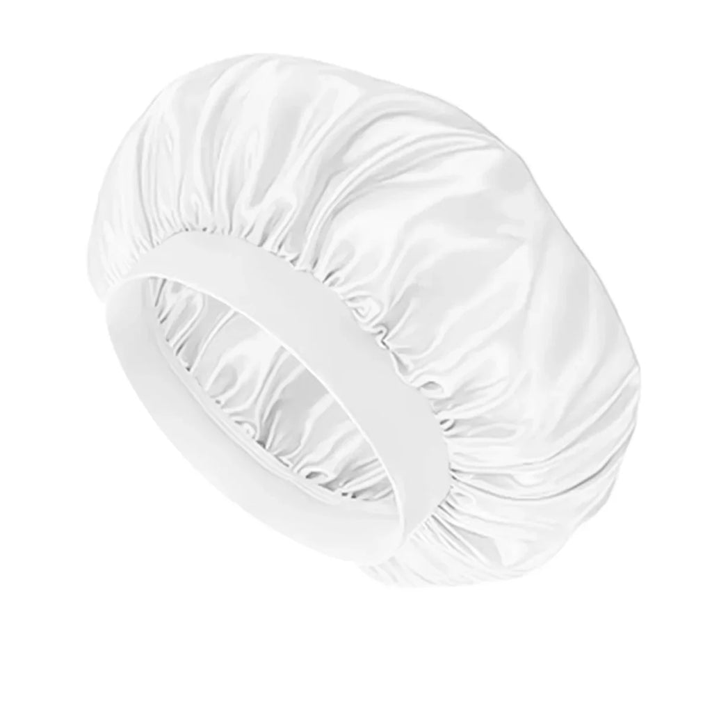 Baby Kids Satin Wide Band Sleeping Hat Beige Black White Pink Purple Bonnet Cap Turban Hat Wide Elastic Bands Night Sleep Cap