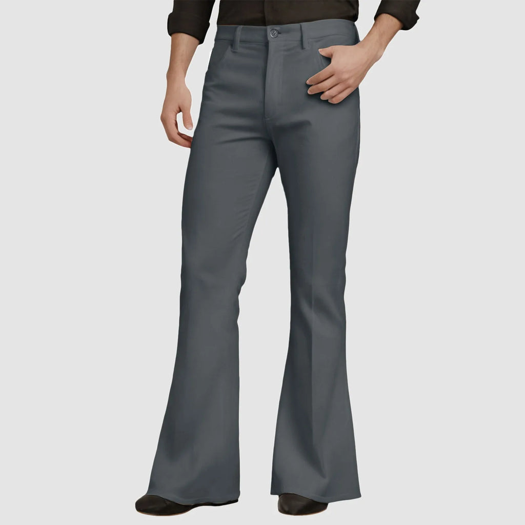 Vintage Flared Pants For Men Harajuku High Waist Skinny Pants Male Retro Slim Fit Bell Bottom Trousers Street Wear Pantalones