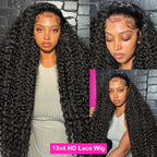 250 Density Water Wave 13X6 13X4 Hd Transparent Lace Deep Wave Frontal Wigs Pre Plucked Human Hair Curly Wigs For Black Women