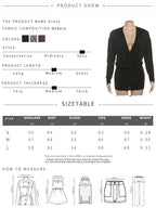 Sisterlinda Women's Elegant Deep V-Neck Mini Dress Full Sleeve Skinny Peach Hip Midnight Club Party Sexy Fashion Solid Bodycon