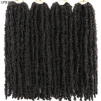 14 12 inch Butterfly Faux Locs Crochet Hair Braids Pre looped Distressed Goddess Butterfly Soft Locs Crochets Braids Cheveux Lok
