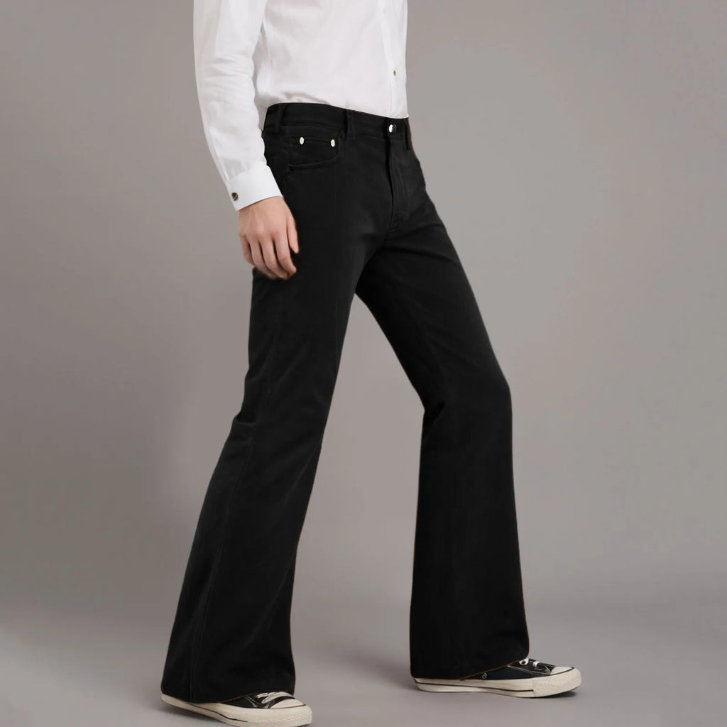 Fall Slim Fit Flared Pants Men Classic Fashion Handsome Long Fittness Trousers Hundred Matching Outdoor Trendy Plush Apparel
