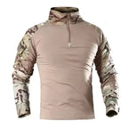 Men's Outdoor Tactical Hiking T-Shirts,Hunting Camouflage Long Sleeve Hunting Climbing Shirt,Male Breathable Sport Clothes