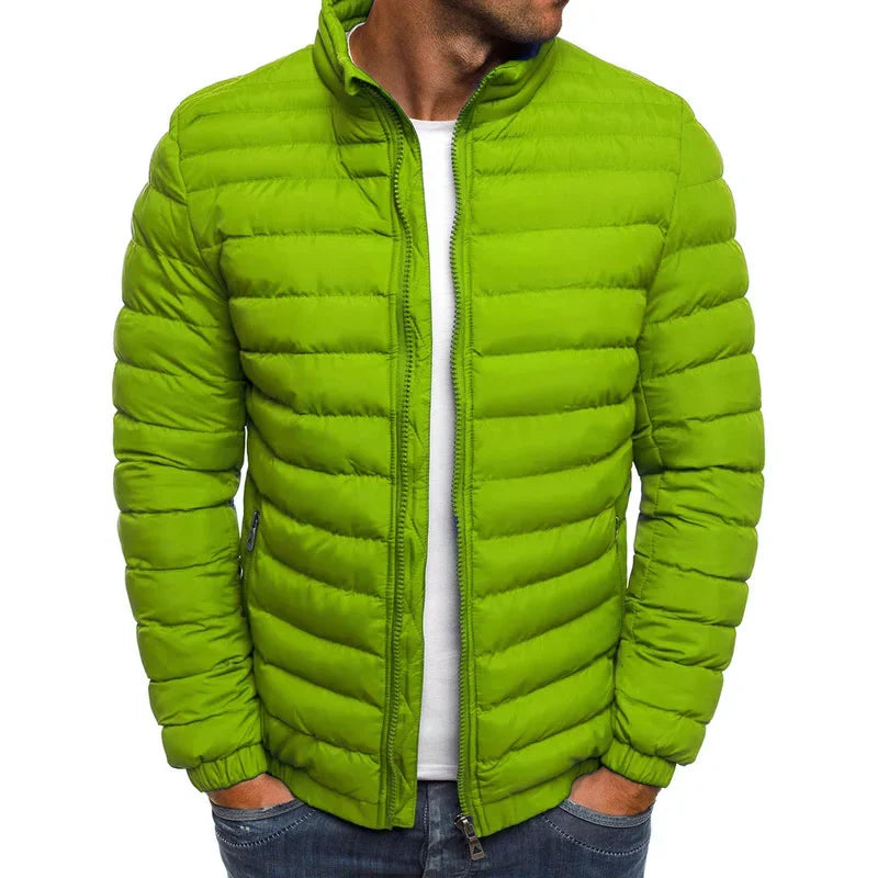 Winter New Jacket Men's Stand Collar Warm Parka Coat Street Fashion Casual Brand Outer Men's Winter motion Warm Jacket
