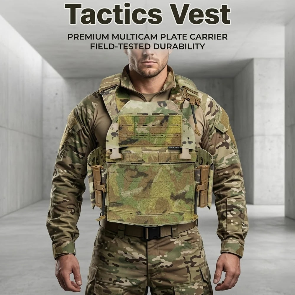 Military Camouflage Tactical Vest Adjustable Outdoor Combat Plate Carrier Airsoft Hunting Training Gear Men Vest