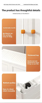 New model 70-Face wide thickened wardrobe simple bedroom plastic cabinet double door drawer type clothes hanging storage cabinet