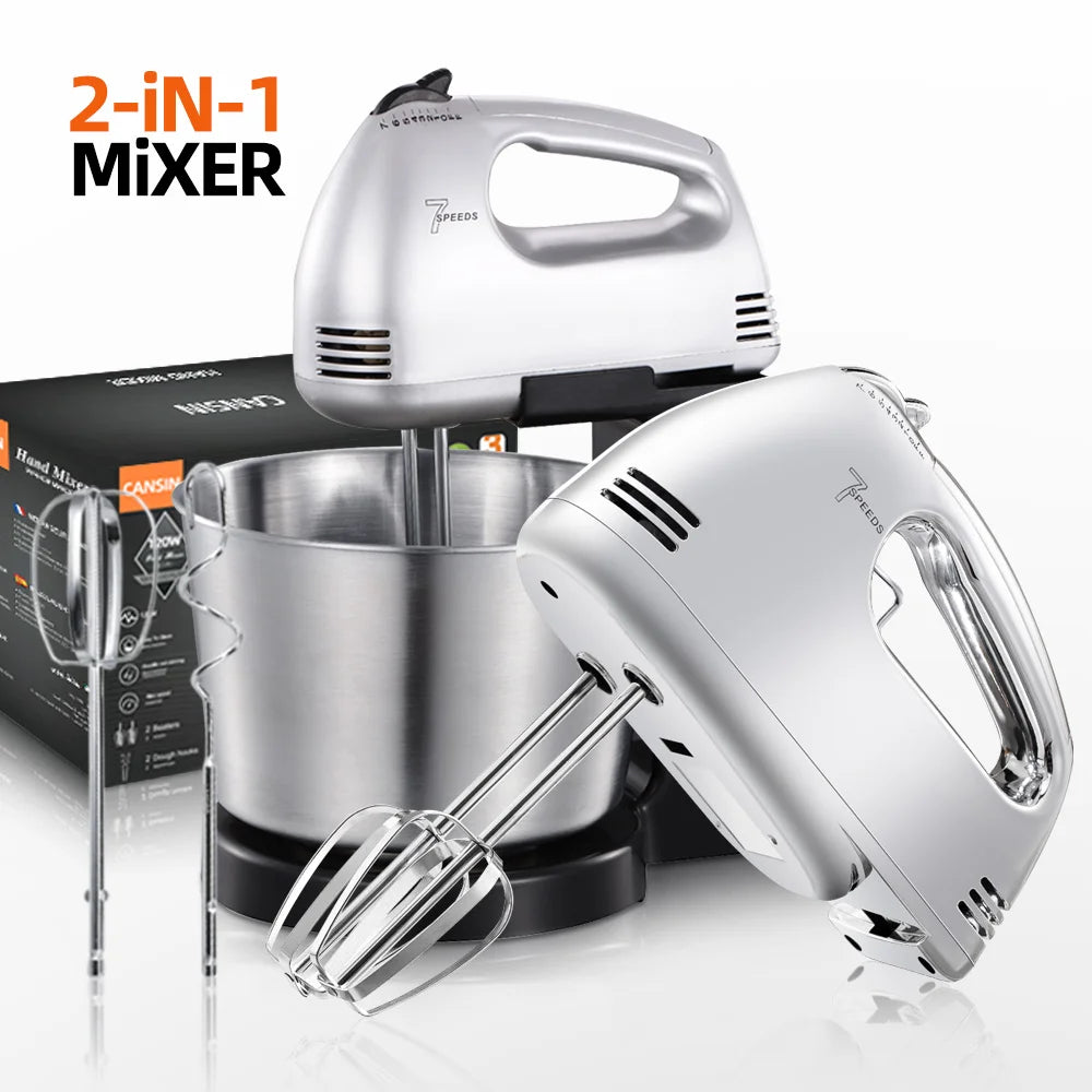 Custom Home Kitchen Electrica Batidora De Mano 7 Speed Food Flour Dough Cake Egg Beaters Handmixers Electric Held Hand Mixers