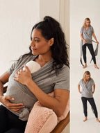 Pregnant Woman Tops Safety Kangaroo Baby Carrier Clothes Summer Mother Father Babysitting Feeding Parenting Nursing T-Shirt