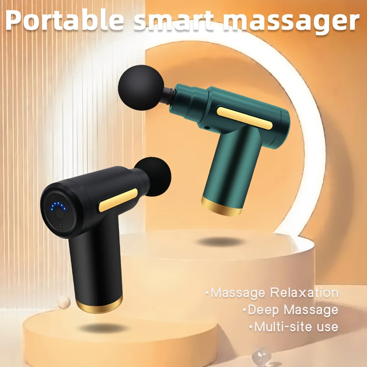 Long endurance TYPE-C mouth electric massager with six adjustable levels, silent fascia gun, multifunctional button fascia gun