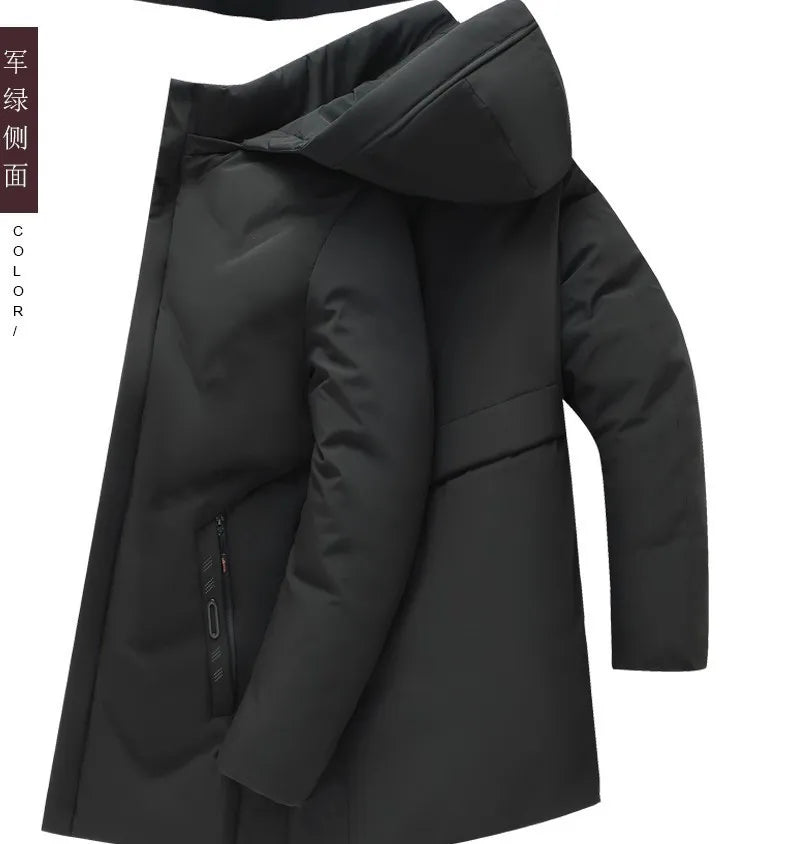 Top Grade Designer New Brand Men Parka Jacket Thick Casual Fashion Hooded Cropped Windbreaker Quilted Bubble Coats  Mens Clothes