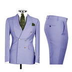 Men's Double Breasted Tuxedo Suit Shawl Lapel Slim Fit 2 Piece Blazer & Pants Formal Business Luxury Suits Casual Wedding Groom