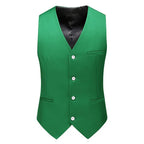 YASUGUOJI New Wedding Dress High-quality Men's Fashion Design Suit Vest Plus Size Men's Business Casual Suit Vest 15-colors