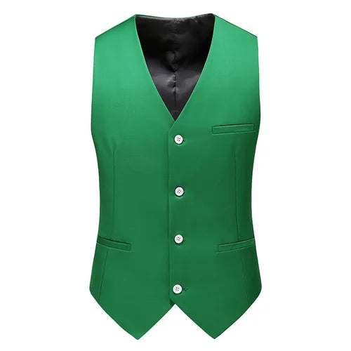 YASUGUOJI New Wedding Dress High-quality Men's Fashion Design Suit Vest Plus Size Men's Business Casual Suit Vest 15-colors