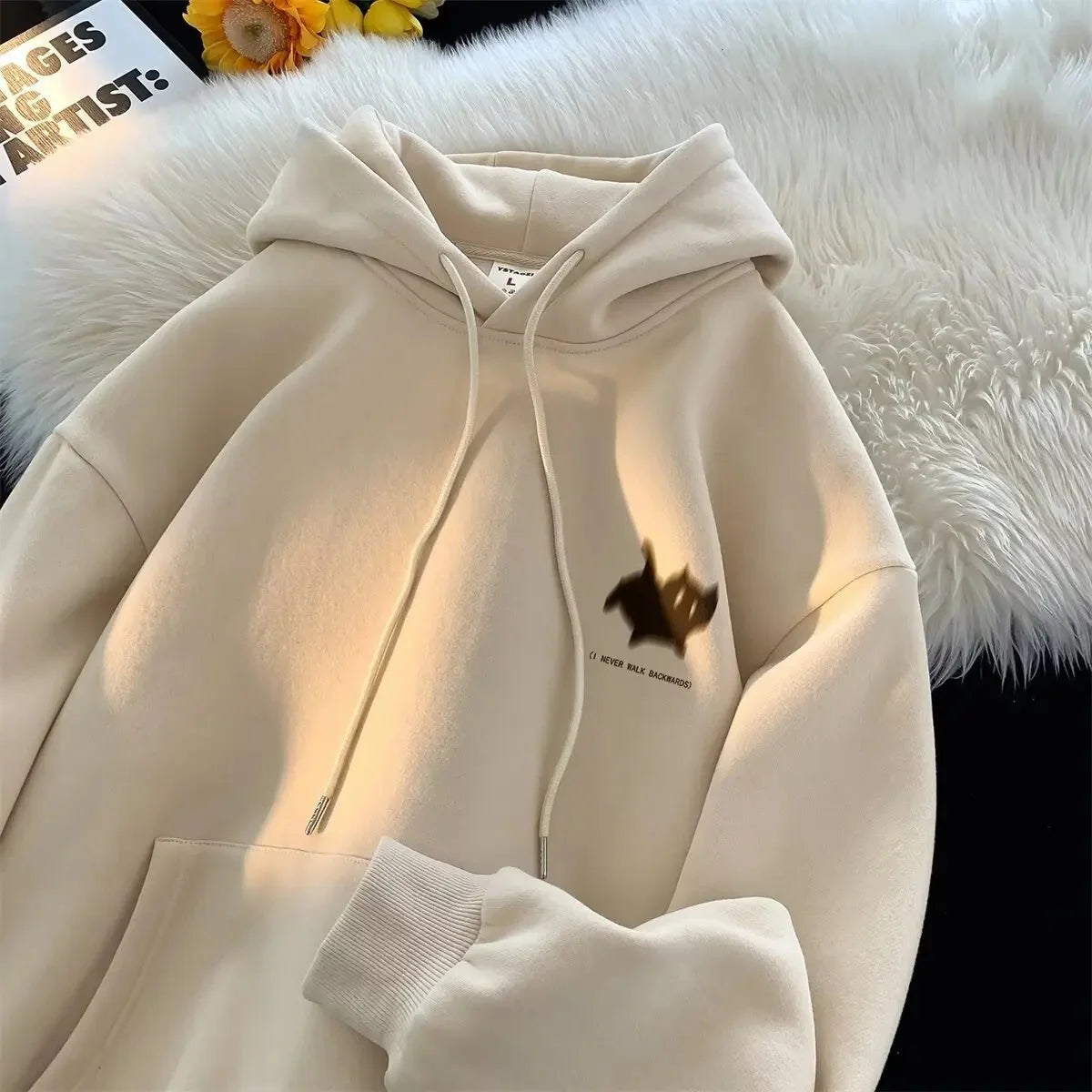 Casual men's hoodie fashionable cat-print streetwear comfortable and high-quality hoodie fashionable men's top