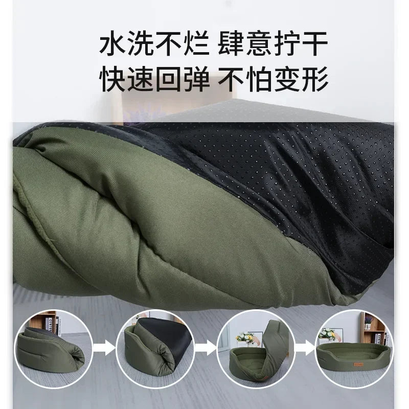 Dog Pet Beds Square Dog Bed For Large Dogs Dog Sofa Beds Waterproof Customized Pet Bed Inner Pad Washable Puppy Kennel Accessory Secondary image