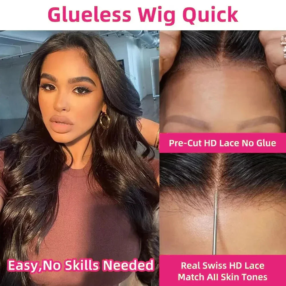 Glueless Wig Human Hair Ready To Wear Body Wave Human Hair Wigs Human Hair Lace Frontal Wig Choice Cheap Wigs On Clearance Sale