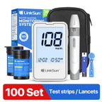LinkSun G-425-1 Blood Glucose Meter Kit 50/100pcs Test Strips Lancets for Diabetes Monitor Digital Glucometer Blood Sugar Meter