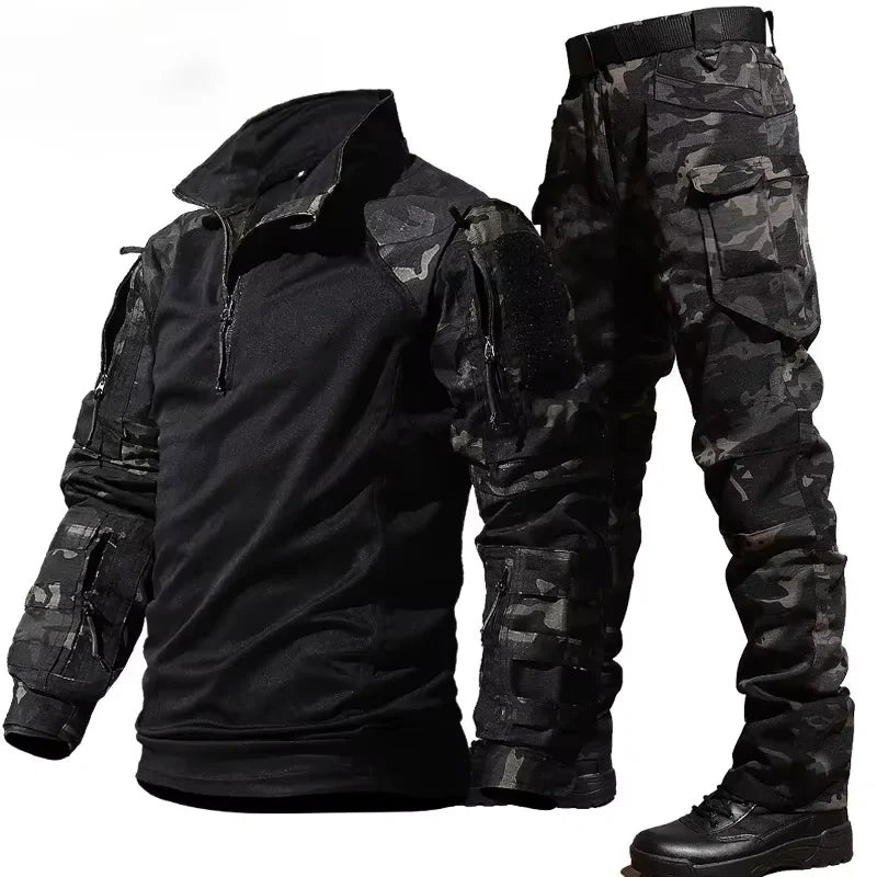 Outdoor Tactical Suit Men Airsoft Combat Shirts Paintball Uniform Hunting Assault Set Special Forces Shooting Top Cargo Pant Men