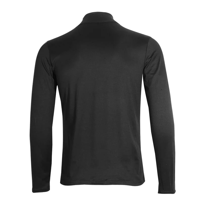 Men's Solid Color Turtleneck T-Shirt Spring Casual Long Sleeve Basic Bottoming Shirt Fashion Solid Color Slim-Fit Tops Plus Size Secondary image