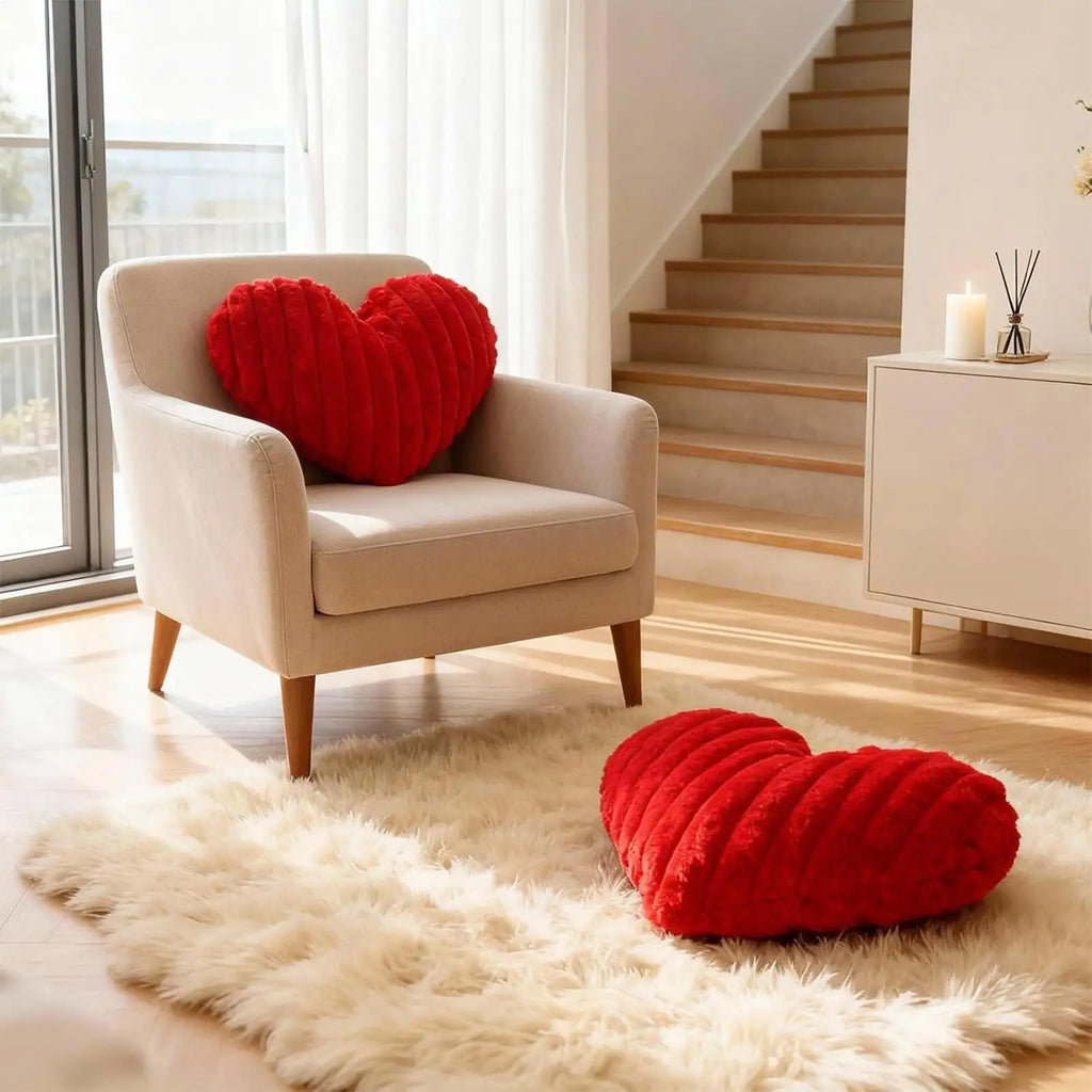 Heart Decorative Throw Pillow Living Room Bedroom Creative Cute Heart Pillow Home Soft Comfort Heart Shape Pillow Decoration