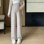 2026 Autumn Winter Maternity Pants Wide leg Loose Straight Elastic Waist Belly Long Trousers for Pregnant Women Youth Pregnancy