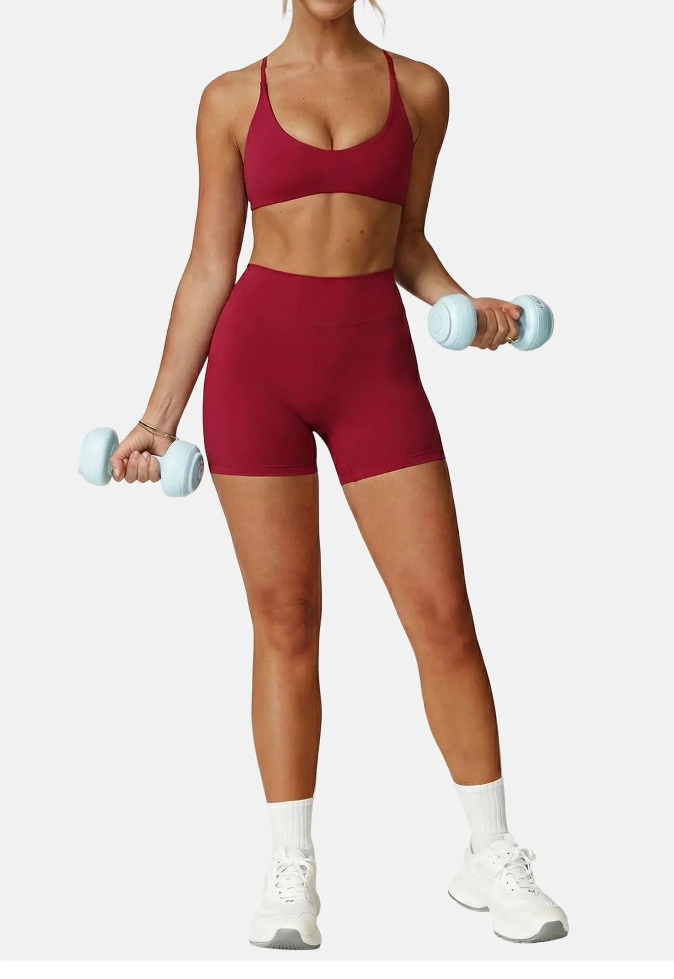 Sports Bra High  Support Women Gym Underwear Push-up Back Cross Yoga Crop Top Running Workout Fitness Pilates Solid Color