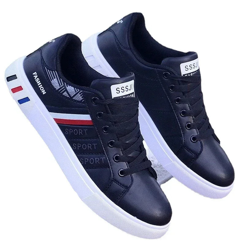 Men Sneakers Casual Shoes Men Flats Zapatillas Hombre Lightweight Pu Leather Breathable Shoe Mens White Sports Tenis Shoes Secondary image