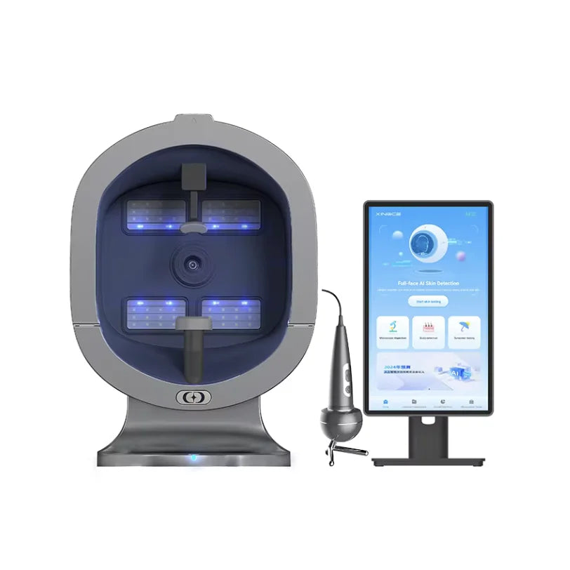 A 3D AI facial skin analyzer for hair diagnosis and professional analysis  with 8-spectrum beauty salon equipment