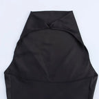 2026 Summer New Women's Clothing Simple Temperament Fashionable And Sexy Backless Silk Satin Texture Hanging Neck Dress