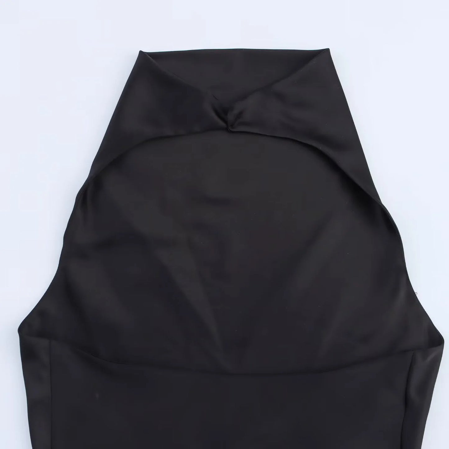 2026 Summer New Women's Clothing Simple Temperament Fashionable And Sexy Backless Silk Satin Texture Hanging Neck Dress