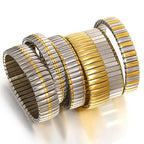 Freetry 18K Gold Plated Stainless Steel Adjustable Bracelet Fashion Elastic Metal Bracelet Trendy Jewelry Accessories Official