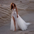 Fascinating Fashion New Wedding Dresses Beautiful Lace Appliques Sexy Mermaid Off The Shoulder Sleeveless Bride Gowns Customized