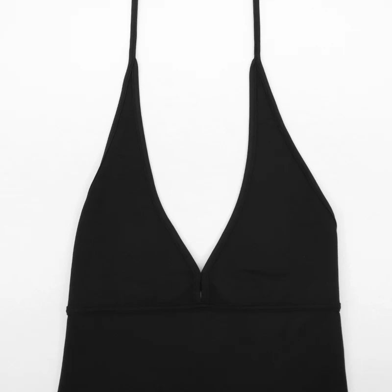 New Women Sexy Rompers Summer Female Solid Sexy Up V-Neck Low Chest Sleeveless Playsuits Casual Slim Club Party Female Rompers