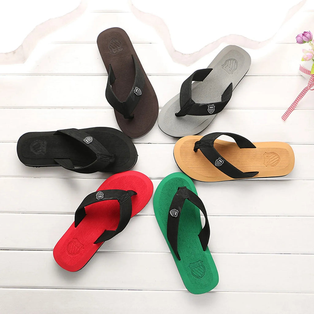 Men'S Flip Flops Simple Men'S Flip Flops Lightweight Casual Slippers Non-Slip Clip Foot Beach Vacation Seaside Play Comfortable