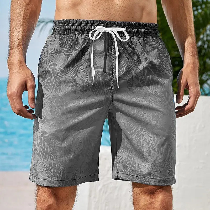 Tropical Plants 3D Print Board Shorts Men Oversized Surfing Drawstring Beach Sports Pants Swimwear Swimsuits Trunks Kid Clothing