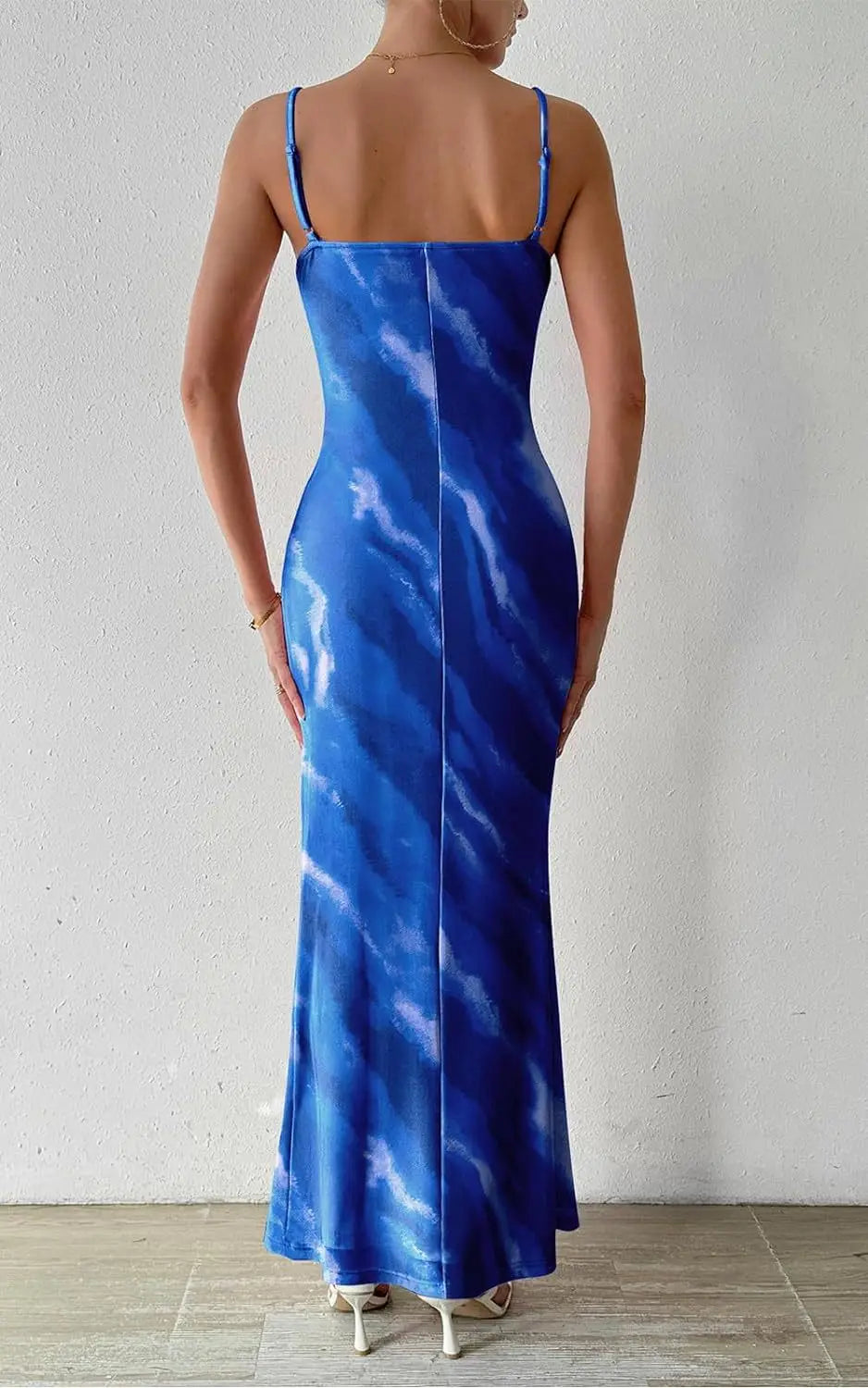 Women's Dresses Blue Jean Print Sleeveless Strapless Midi Bodycon Maxi Dress 2026 Sexy Vestidos Club Party Evening Sundress