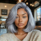 300% Density 13x4 Lace Front wig Short Bob Human Hair Wigs Straight Brazilian Hair Wigs for Women