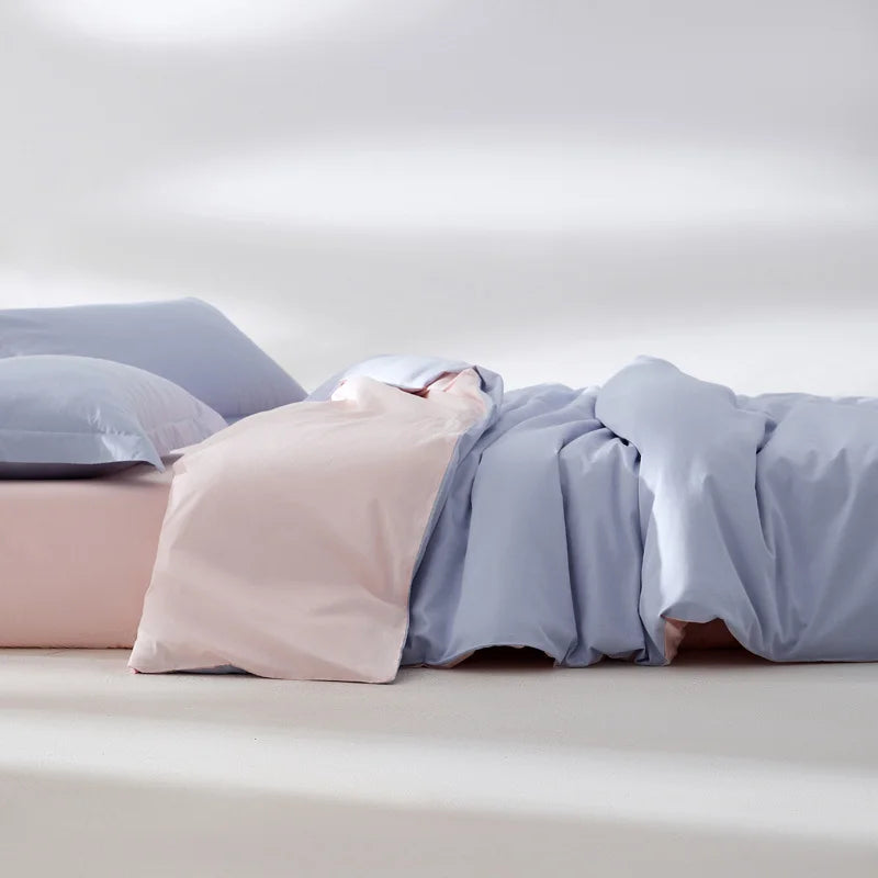 1pc Egyptian Cotton Duvet Cover Solid Color 100% Cotton 800 Thread Count Quilt Cover Korean Minimalist Style Bedding Ultra Soft