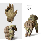 PU Leather Full Finger Tactical Touch Screen Gloves Hiking Cycling Training Climbing Airsoft Hunting Non-slip Protective Gear