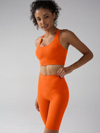 Workout Sportswear 2PCS Piece Female Women Active Wear Sports Tank Top Women Gym Workout Leggings Booty Bum Leggings