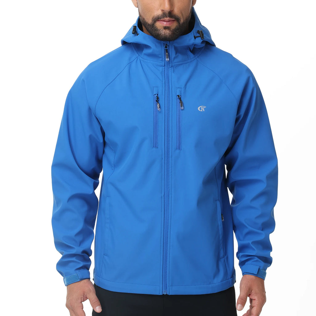 Men's Outdoor Waterproof Windbreak Jacket Lightweight Coat for Camping Hiking Cycling Fishing with Inner Pocket