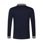 Spring and Autumn Men's Long Sleeve Polo Shirt Classic Business Office T-shirt Male Street Casual Fashion Solid Color Top