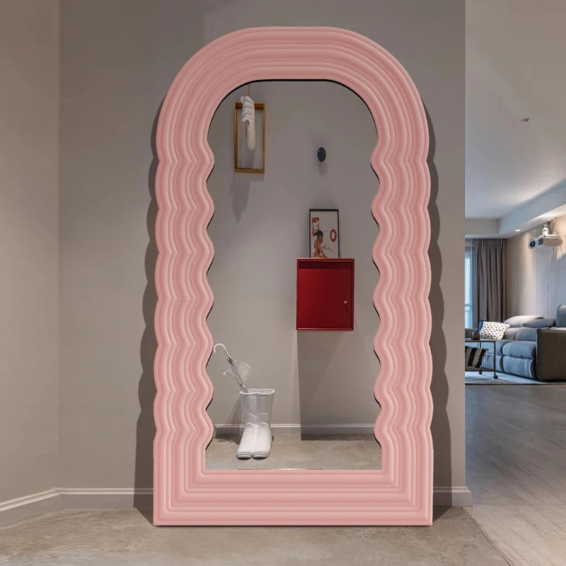 European style waves Light makeup mirror wall mirrors art Floor mirrors full body Room decoration Decorative Wall mirror Decor Secondary image