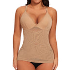 Body Shaper for Women Tummy Control Shapewear Compression Tanks Cami Tops V-Neck Camisoles Seamless See Through Waist Shaper