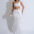 Sexy One-shoulder Long Summer Dress Sequin Birthday Holiday Elegant Party Evening Dresses Luxury Womens Prom Dresses XSY29