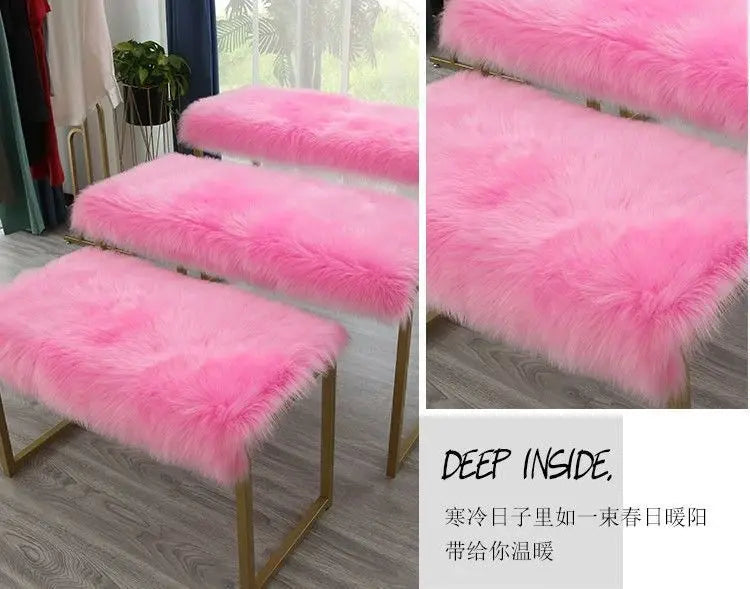 Korean Style Long Hair Cushion Window Decoration Plush Bag Clothing Plush Decorating Shelf Display Cabinet Makeup Table Mats