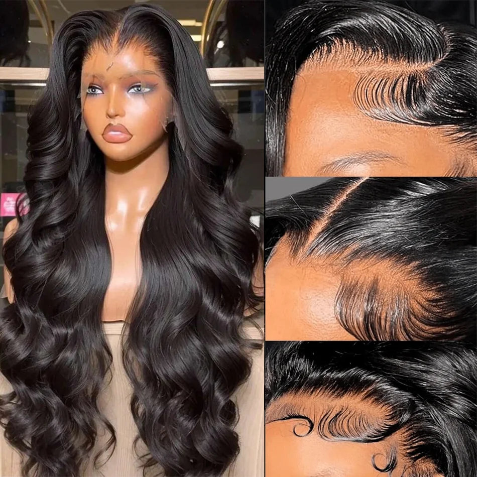 Body Wave Human Hair Wigs 13x6 Hd Lace Frontal Wigs 220 Density 40 Inch For Black Women Pre Plucked Loose Wave Lace Frontal Wig Secondary image