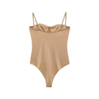 Zevity 2026 Women Sexy Spaghetti Strap Inner Style Beach Wear Bodysuits Ladies Soft Slim Swimsuit Playsuits Mujer Rompers LS9043