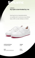Women Casual Shoes White Flat Board Shoess Balance Technology Press Insole Comfort Sneakers Luxury Brand 2026 New